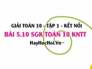 Bài 5.10 SGK Toán 10 tập 1 Kết nối tri thức